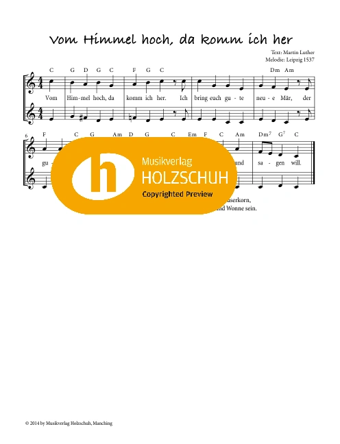 Vom Himmel hoch, da komm ich her